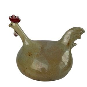 Vintage Ceramic Glazed Rooster Chicken